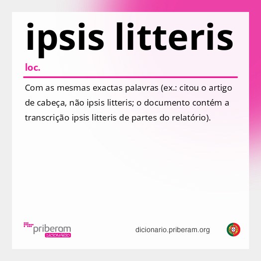 Significado de ipsis litteris